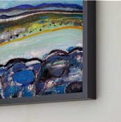 "Blue Valley" - Art Print in Blue Valley by Stuart Heir - Frame Close-up