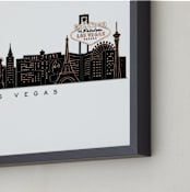 "Las Vegas Cityscape" - Art Print in Black by Hooray Creative - Frame Close-up