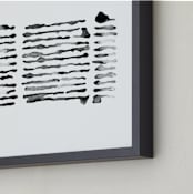 "Invisible Ink" - Art Print in Charc by Stephanie Nowotarski - Frame Close-up