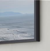 "The misty horizon" - Art Print in White-blue by NSMARK - Frame Close-up