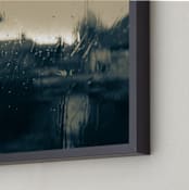 "Painted by Silent Rain" - Art Print in Sepia by Teng Wang - Frame Close-up