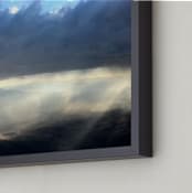 "Desert Light and Clouds" - Art Print in rain blue by Jeff Vilkin - Frame Close-up