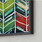 "Chevy's Chase" - Art Print in Tropicana Green by Stacy Kron - Frame Close-up