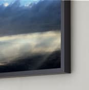 "Desert Light and Clouds" - Art Print in rain blue by Jeff Vilkin - Frame Close-up