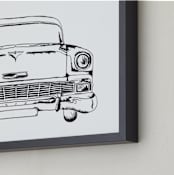 "Inked Classic" - Art Print in Black Ink by Erin Niehenke - Frame Close-up