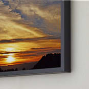 "Another Evening Sky-" - Art Print in Golden blue by NSMARK - Frame Close-up