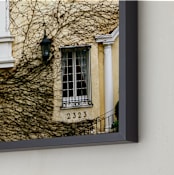 "House of Vines" - Art Print in Bay Yellow by AJD - Frame Close-up