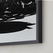 "Persimmon in the Sun" - Art Print in Black by Elky Ink - Frame Close-up