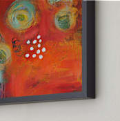 "Go Forth" - Art Print in Sky Blue by Stacy Kron - Frame Close-up