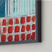 "Prosper" - Art Print in Pimento Red by Stacy Kron - Frame Close-up