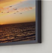 "Half Moon Sunset" - Art Print in Sunset orange by Jeff Vilkin - Frame Close-up