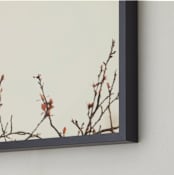 "Landing on Branches." - Art Print in Cream and Rust by Jennifer Alexander - Frame Close-up