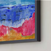 "Red Beach" - Art Print in Beach Red by Stuart Heir - Frame Close-up