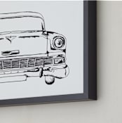 "Inked Classic" - Art Print in Black Ink by Erin Niehenke - Frame Close-up
