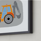 "Little Digger" - Art Print in sunset by Rebecca Marchese - Frame Close-up