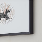 "Autumn Unicorn Slumber" - Art Print in Roses Gold and Neutrals by Ash Sta. Teresa - Frame Close-up