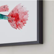 "Little Guppy" - Art Print in teal blue by Alf and Auguri - Frame Close-up