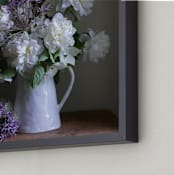 "Still life with white peonies" - Art Print in green and white by Elizabeth Pyle - Frame Close-up