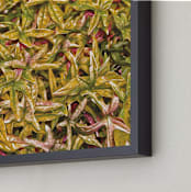 "Green Olive Crimson" - Art Print in Lime Olive Green by Mariecor Agravante - Frame Close-up