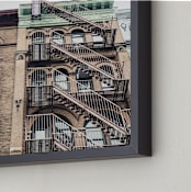 "SoHo Looking Up" - Art Print in SoHo Neutral by Deana Clement - Frame Close-up