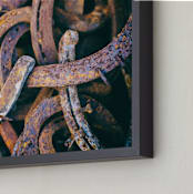 "Feeling Lucky" - Art Print in rust brown by Alexis Arnold - Frame Close-up