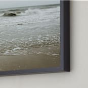 "By the sea - Waves" - Art Print in Gray Green by Lying on the grass - Frame Close-up