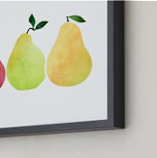 "Fresh Pears" - Art Print in Pear Green by Kristian Gallagher - Frame Close-up