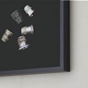 "Capped" - Art Print in Pewter by Jayna B - Frame Close-up
