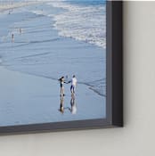 "Santa Monica Beach 2" - Art Print in sky and sea blue by Sea and Sky - Frame Close-up