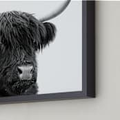 "Looking For Intuition" - Art Print in Winter Black and White by Leslie Le Coq - Frame Close-up