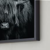 "Majestic Gaze" - Art Print in Black and White by Stephanie Brown - Frame Close-up