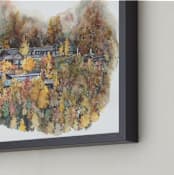 "Little Forest in the Fall" - Art Print in Fall Leaves by XL - Frame Close-up