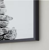 "Stacked Rocks" - Art Print in bright white by Alexis Arnold - Frame Close-up