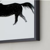 "Snow Dance" - Art Print in Winter's white by Leslie Le Coq - Frame Close-up