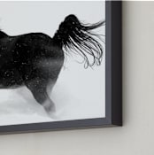 "Thunder Storm" - Art Print in Thunder Black by Leslie Le Coq - Frame Close-up