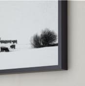 "Silence In A Storm" - Art Print in Winter Whites by Leslie Le Coq - Frame Close-up