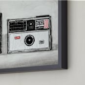 "Pretty Pair" - Art Print in Camera Black by Jennifer Matlock - Frame Close-up