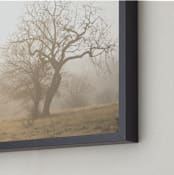 "Sunrise Trees" - Art Print in Earth Tan by Laura Mock - Frame Close-up