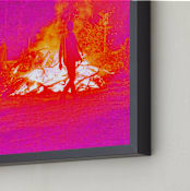 "What We Do in Maine" - Art Print in Hot Pink by AMANDA LOMAX - Frame Close-up