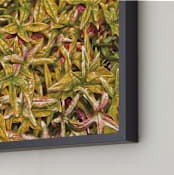 "Green Olive Crimson" - Art Print in Lime Olive Green by Mariecor Agravante - Frame Close-up