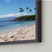 "Serene Maui" - Art Print in Dark Blue Sky by Kathy Par - Frame Close-up