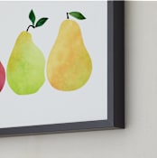 "Fresh Pears" - Art Print in Pear Green by Kristian Gallagher - Frame Close-up