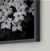 "Rainy Day Flowers" - Art Print in Black & White by Janet Cruz - Frame Close-up