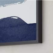 "Heavenly Horizons" - Art Print in Navy Blue by Roann Mathias - Frame Close-up