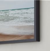"White waves and bird II" - Art Print in light blue by Lying on the grass - Frame Close-up