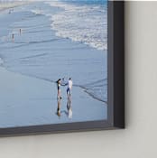 "Santa Monica Beach 2" - Art Print in sky and sea blue by Sea and Sky - Frame Close-up