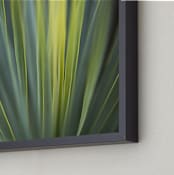 "Linear in Green" - Art Print in Cool Leaf Green by Carol Schiraldi - Frame Close-up