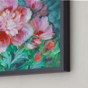 "Foundinagarden" - Art Print in Greens by Susanna Nousiainen - Frame Close-up
