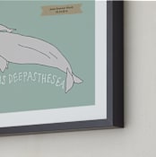 "Deep as the Sea" - Personalized Art Print in Aqua by Annada Hypes - Frame Close-up