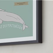 "Deep as the Sea" - Personalized Art Print in Aqua by Annada Hypes - Frame Close-up